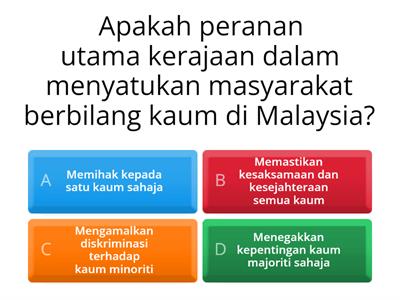 Usaha Penyatupaduan Kerajaan di Malaysia