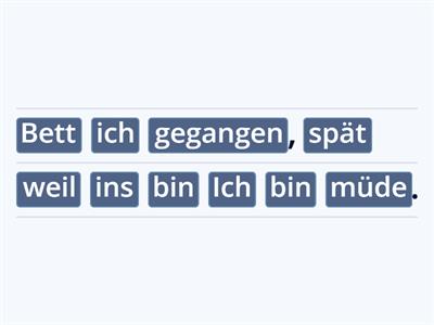 6.04 Grammatik - Satzverbindungen mit Konnektoren "und", "oder", "dass", "wenn", "weil", "denn", "wann", "als" (A2)