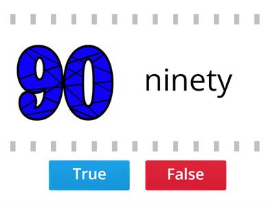  true or false numbers