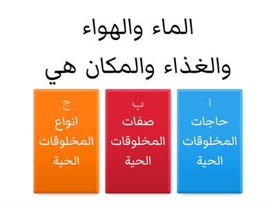 مراجعة مهارات مادة العلوم الصف الثالث الابتدائي الفصل الدراسي الأول 