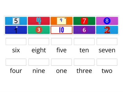 number recognition to 10