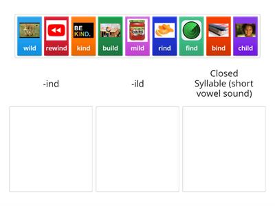 Closed Vowel Exceptions and Glued Sounds: ind & ild