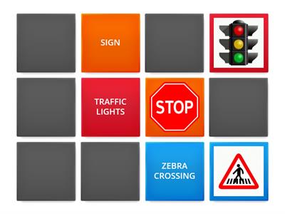 TRAFFIC SIGNALS - vocabulary