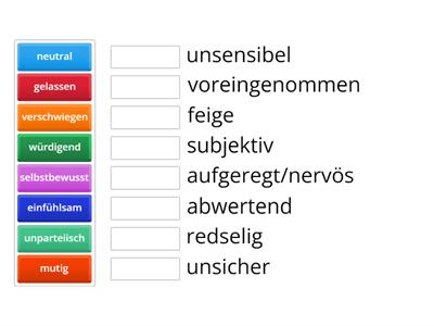 Adjektive -- Ergänze das Gegenteil!