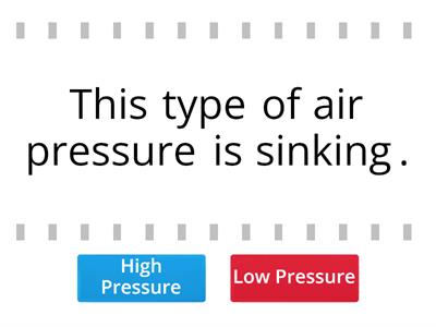 High Pressure or Low Pressure 