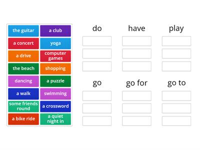 B2.6 verb - noun collocations