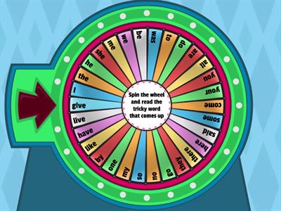 Tricky word wheel 1-30