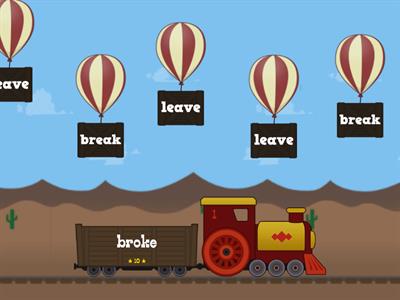 Project 2. Unit 3 Irregular verbs balloon