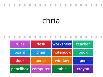 Classroom Words Anagrams