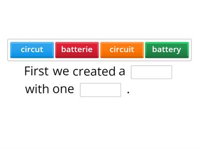 Electricity Vocabulary- Spelling Quiz