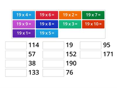 Table of 19