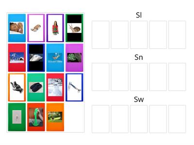 Picture Sort for Sl, Sn, and Sw