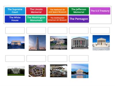 Unit 12 - Washington D.C. - Vocabulary Picture Match-Up 