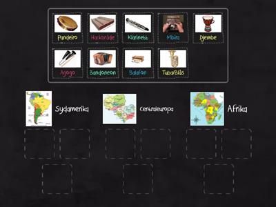 Afrika, Sydamerika, Centraleuropa - Para ihop med rätt instrument 