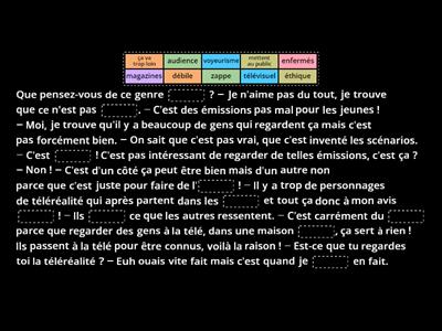 Ado 4 M1 Video La téléréalité Video Transcription