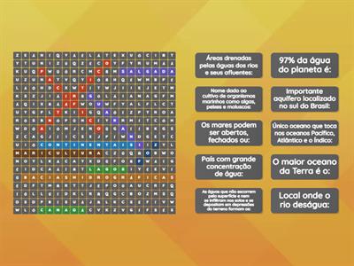 Questionário sobre as águas oceânicas e continentais.