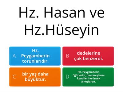 Hz. Hasan (r.a.) ve Hz. Hüseyin (r.a.) kopyası