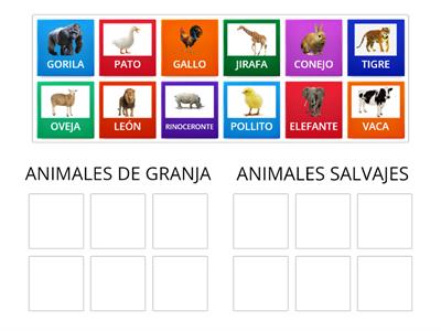ANIMALES DE GRANJA-ANIMALES SALVAJES