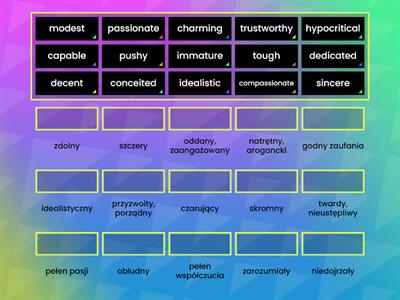 High Note 4, Unit 3C personality traits