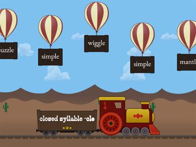 open and closed syllables with -cle