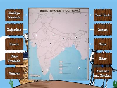 Look at the political map and add the labels