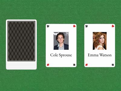Look at the cards and describe the famous people. 