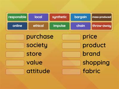 Shopping collocations Unit 4.1