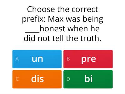 Prefix and Suffix Quiz