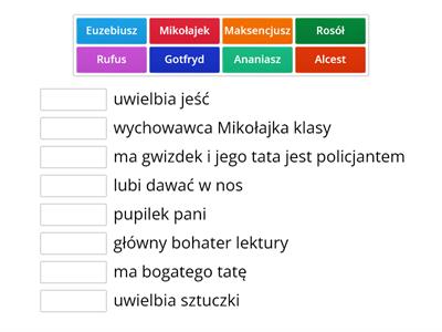 Test lektury "Mikołajek i inne chłopaki"