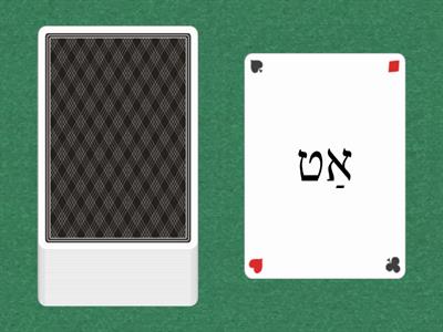  Closed syllable cards 1 (Patach Kamatz only)
