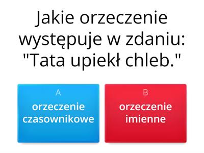 Części zdania - test