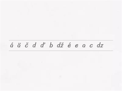 Abeceda - zoraď písmená podľa abecedy