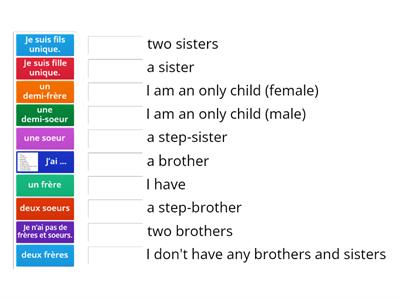 As-tu des freres et soeurs ?