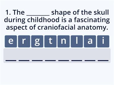 Facial anatomy spelling