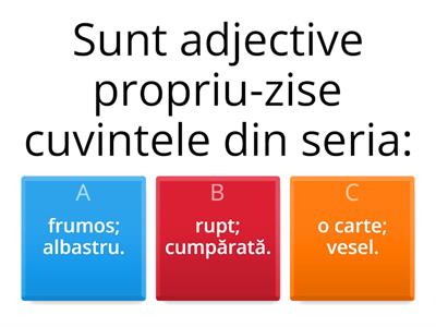 LLR - VII - Activitate diferențiată: Adjectivul