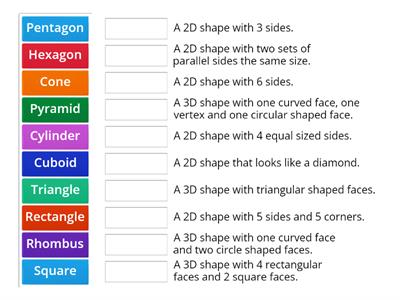  2D and 3D shapes Properties