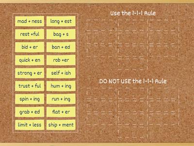 Just Words Unit 6 1-1-1 Rule