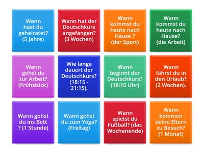 Momente A1.2 Lektion 16 temporale Präpositionen - um, am, nach, vor, in, von - bis 