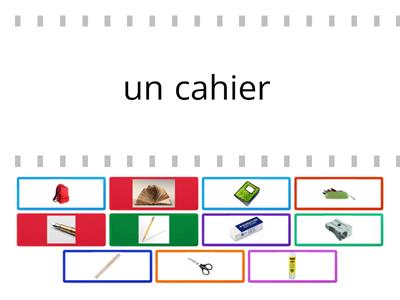 classroom objects in French