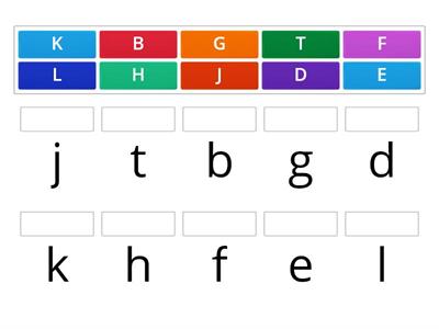 Match the upper case and lower case letters