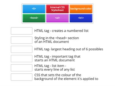 Match up Web Code - HTML