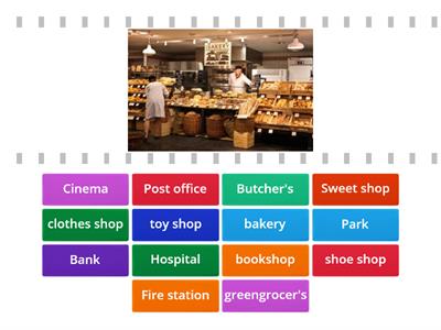Shops and places around town