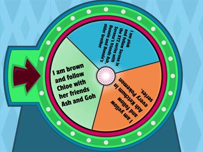 Spin the wheel and guess the Pokemon (Finish it in the fastest time to win.)