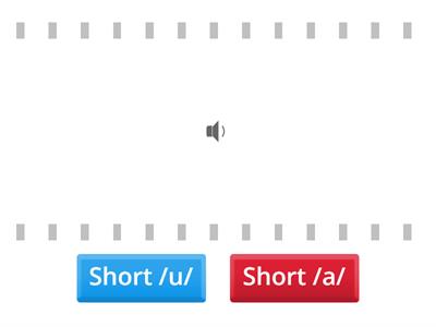 Short Vowel /u/ and /a/ sounds