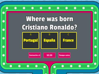 The quizz of Cristiano ronaldo