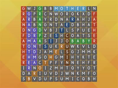Find more family words in the word search