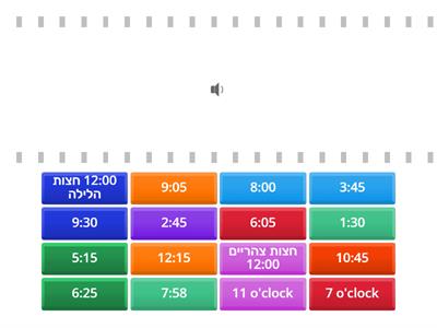 FIND THE MATCH- Reading Times in English