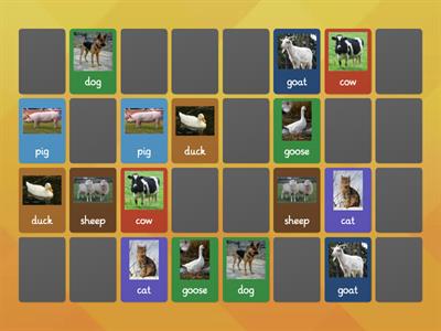 farm animal matching game
