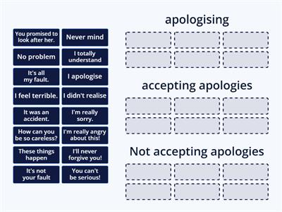  apologising