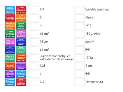 actividad matematicas